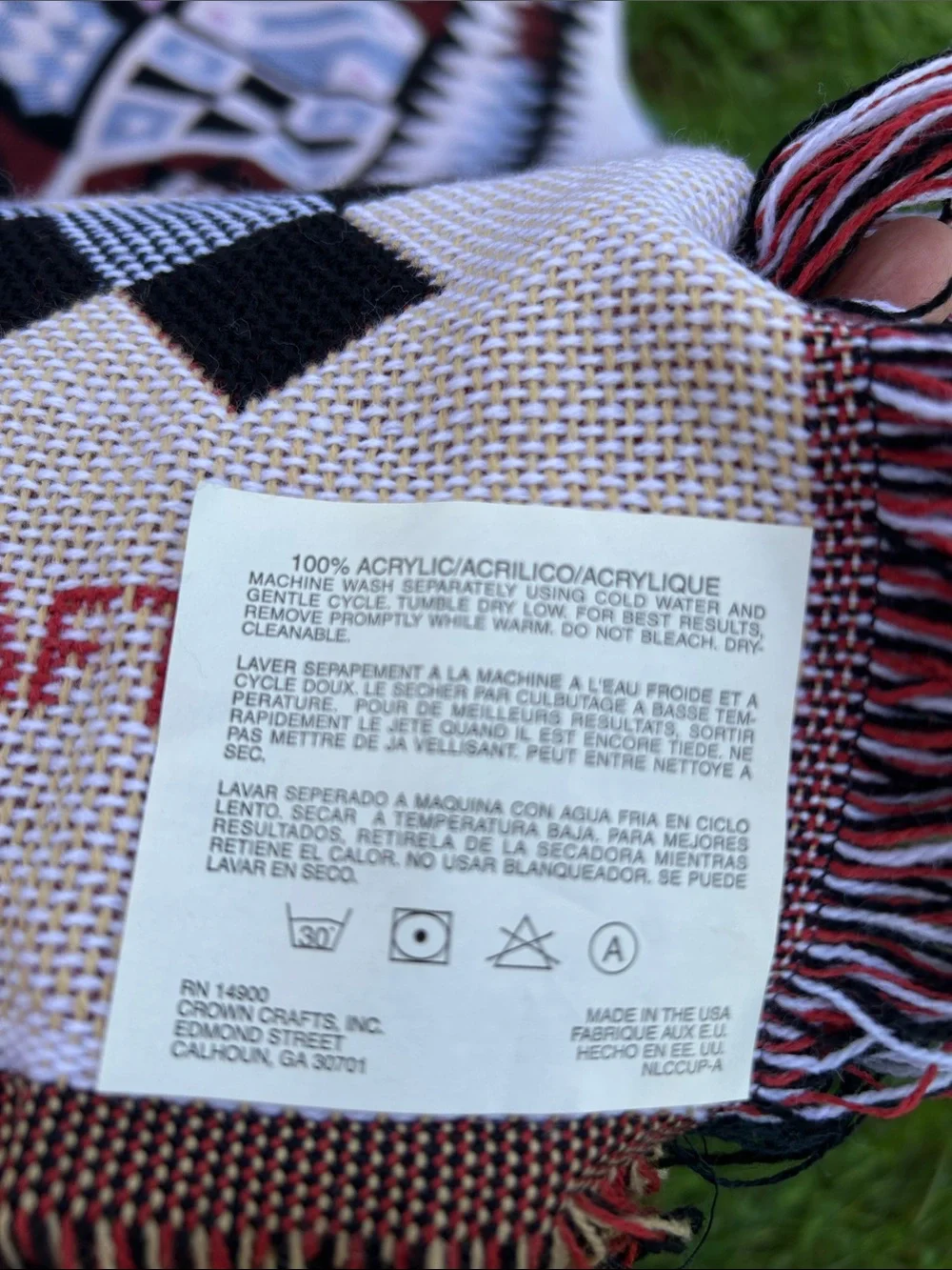 Crown Crafts Woven Throw American Indian & Quilt Motifs